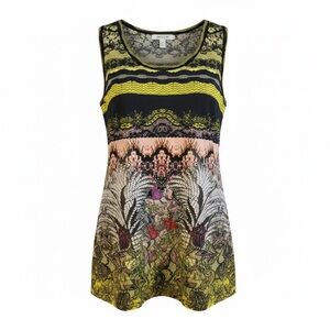 🎀New FUZZI🎀Italian Designer Tunic/Dress🎀Art Lace Print🎀A-Line Sleeveless🎀SZ L!